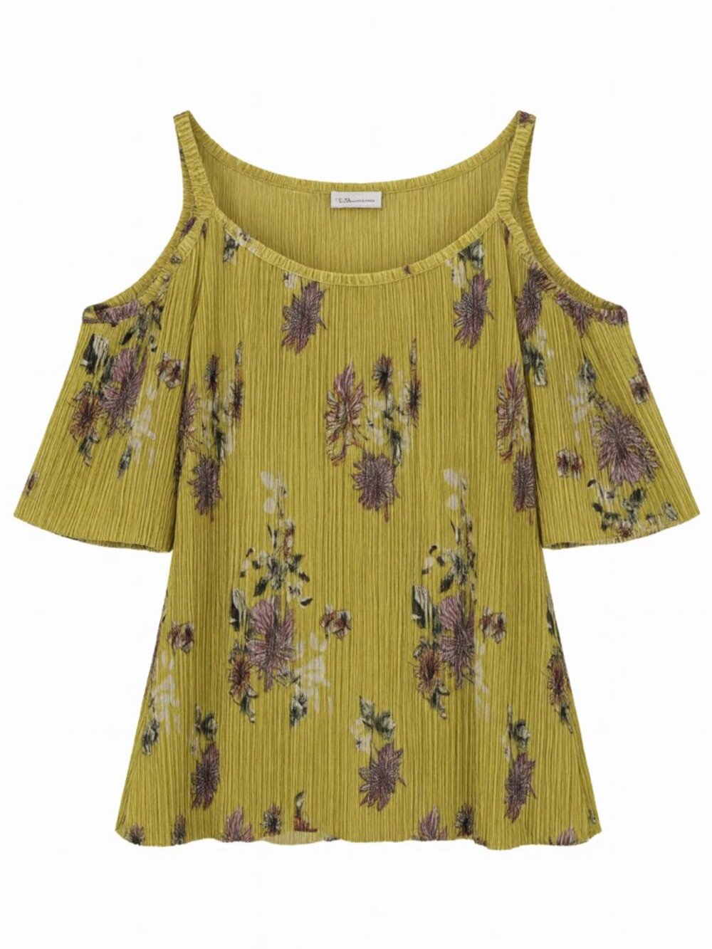 H.I.P. Women's Floral Cold Shoulder Top XL